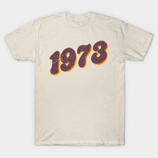 1973 - Distressed Texture in 70s Colors T-Shirt